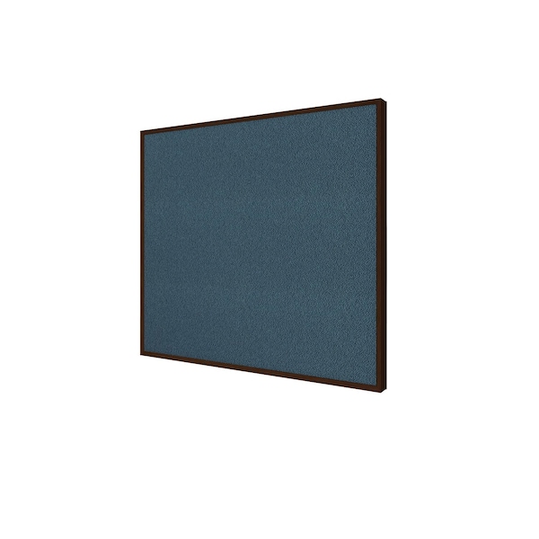 Bulletin Board, Fabric, 4 ft H x 6 ft W, Walnut Modern Frame, Black